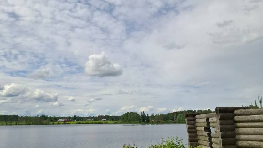 Kuvassa järvi ja järvenranta